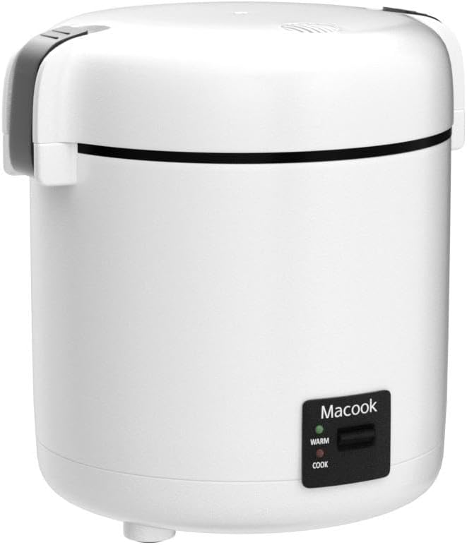 Macook Mini Rice Cooker 1-1.5 Cups Uncooked(3 Cups Cooked), Rice Cooker Small with Bento Box, Removable Nonstick Pot, One Touch&Keep Warm Function, Portable Cooker for Soup Grain Oatmeal Veggie, Black - Image 4